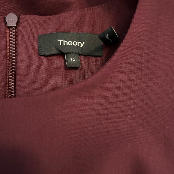 Theory sleeveless shift dress wool Mulberry - Picture 8 of 10